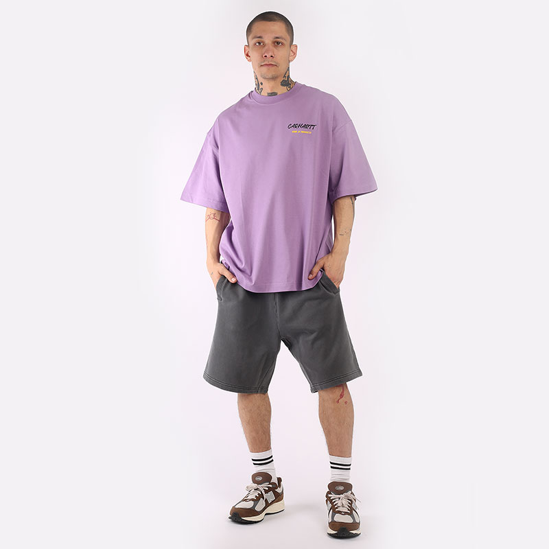 мужская фиолетовая футболка Carhartt WIP S/S Built From Scratch T-Shirt I031725-violanda - цена, описание, фото 5